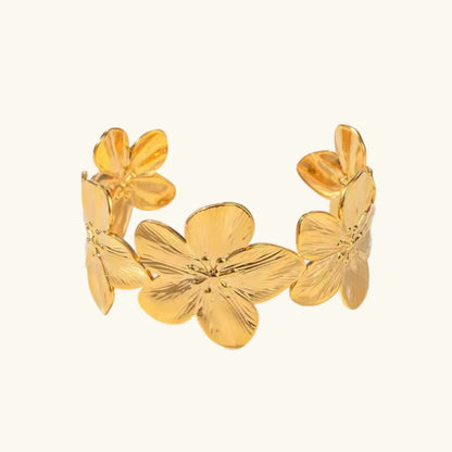 [Topon]Ophelie Gold Floral Bangle