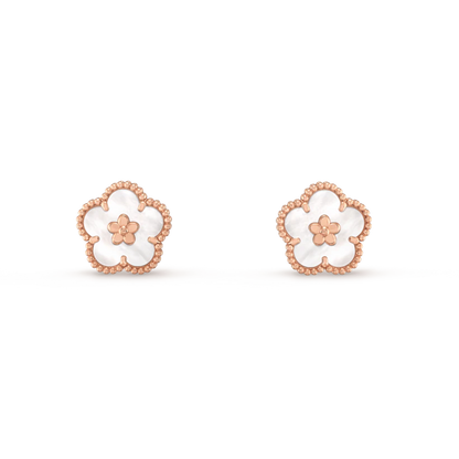 [Topon]LUCKY PINK GOLD WHITE MOP EARRINGS