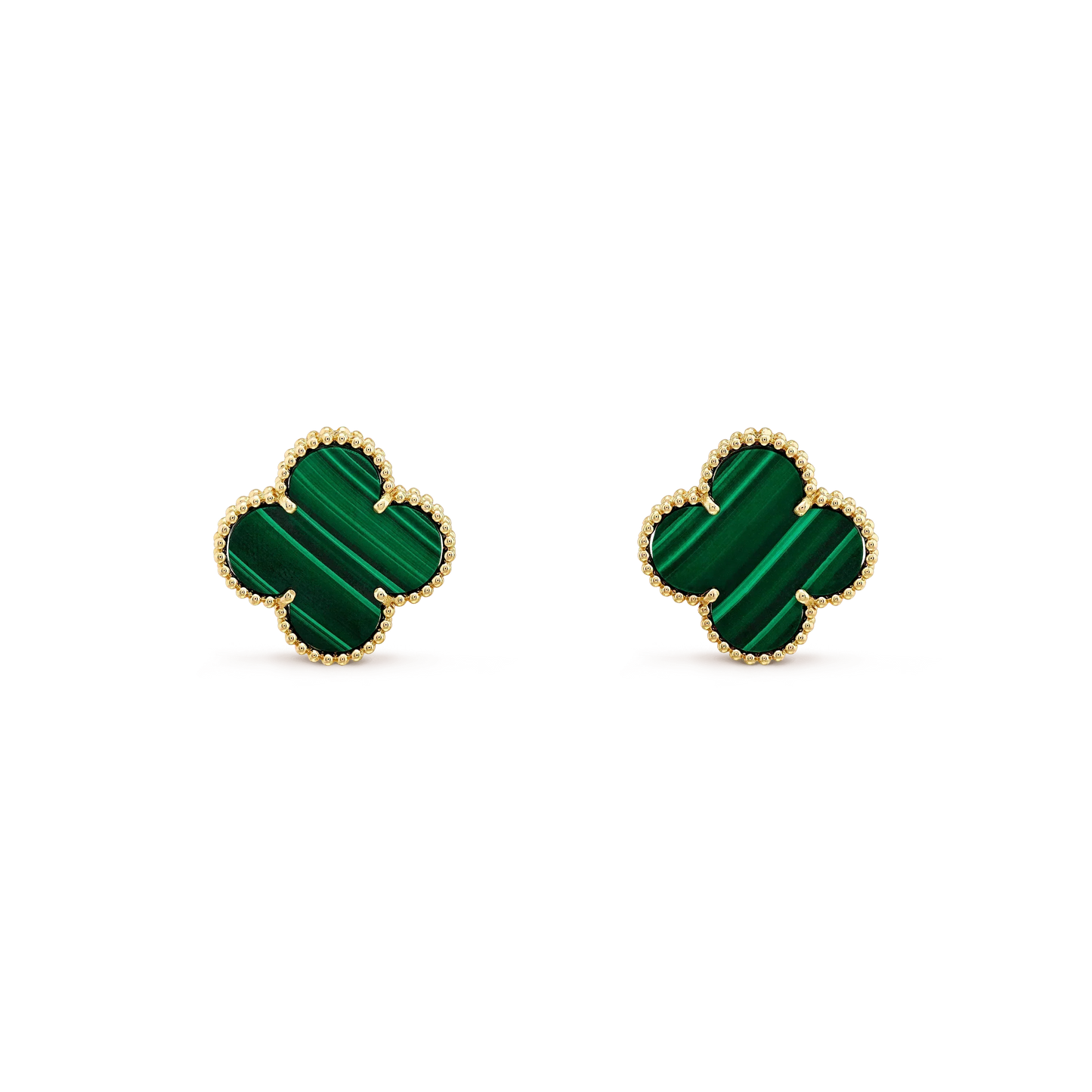 [Topon]CLOVER MINI 9.5MM MALACHITE  EARRINGS