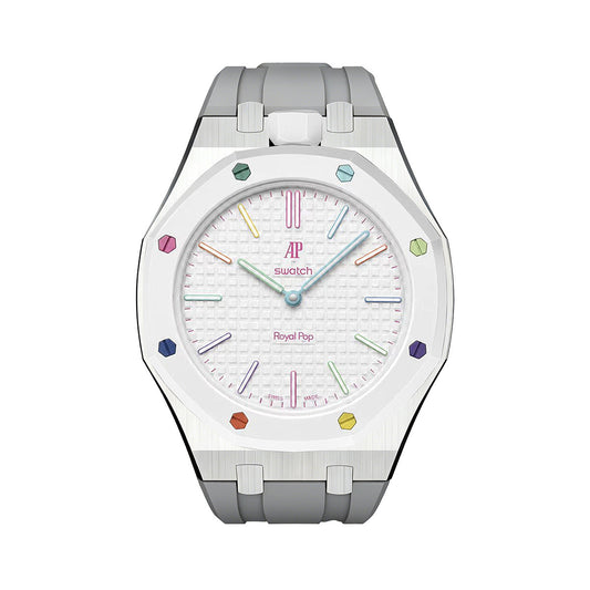 Oak Pop Gray Steel Silicone Strap