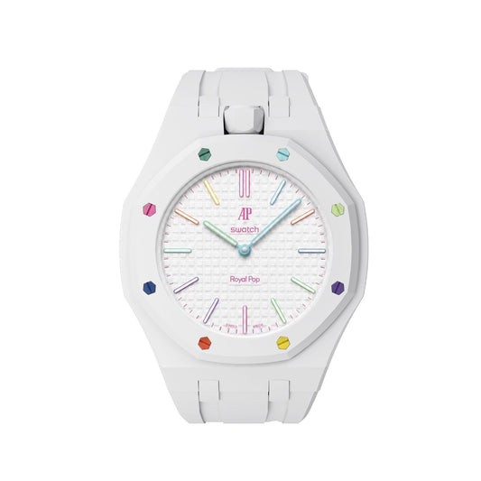 Oak Pop Exclusive  White Silicone Strap