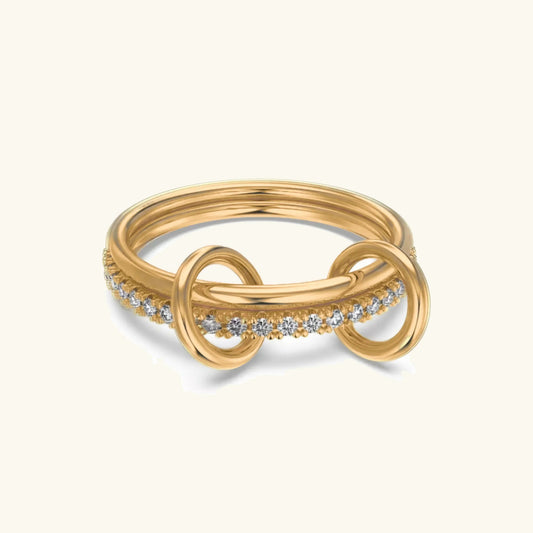 [Topon]Adela Stacked Diamond Ring