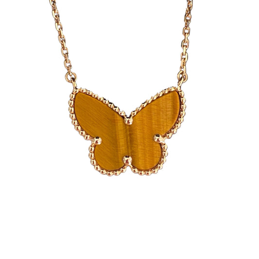 [Topon] TIGER__ EYE BUTTERFLY NECKLACE