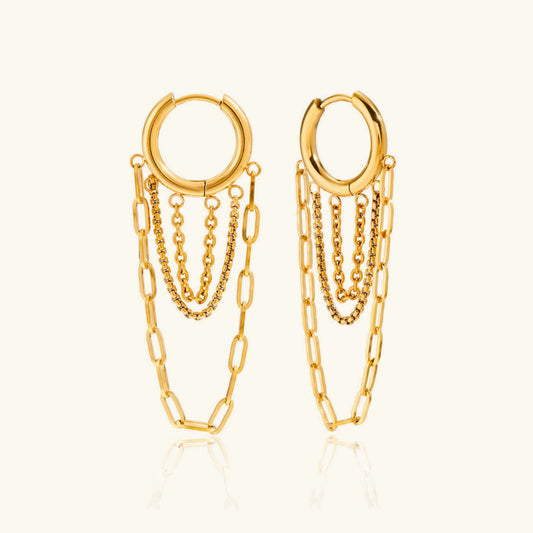 [Topon]Alaina Link Chain Hoops