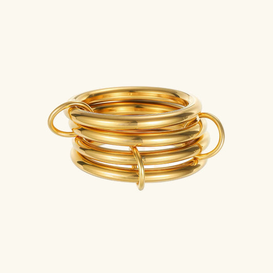 [Topon]Alexandria Two-Tone Stacked Ring