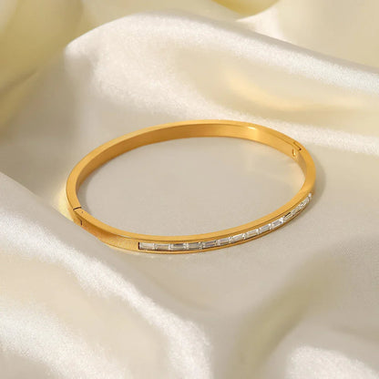 [Topon]Grace Gold Diamond Bangle