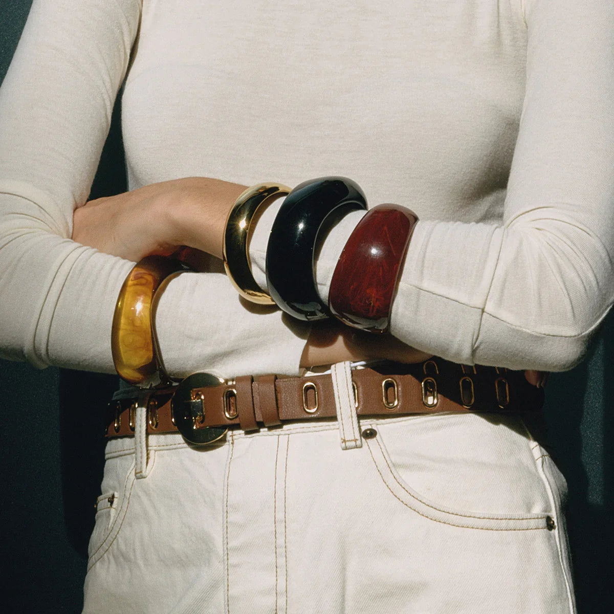 [Topon]Kaitlyn Chunky Acrylic Bangle