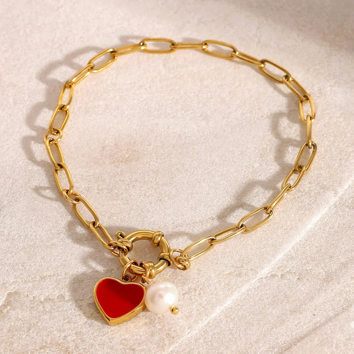 [Topon]Tanya Heart Pearl Bracelet