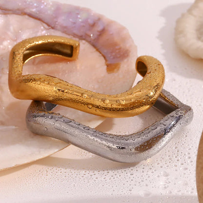[Topon]Zaria Asymmetrical Gold Bangle