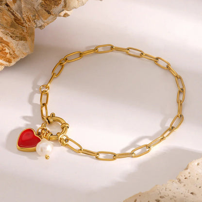 [Topon]Tanya Heart Pearl Bracelet