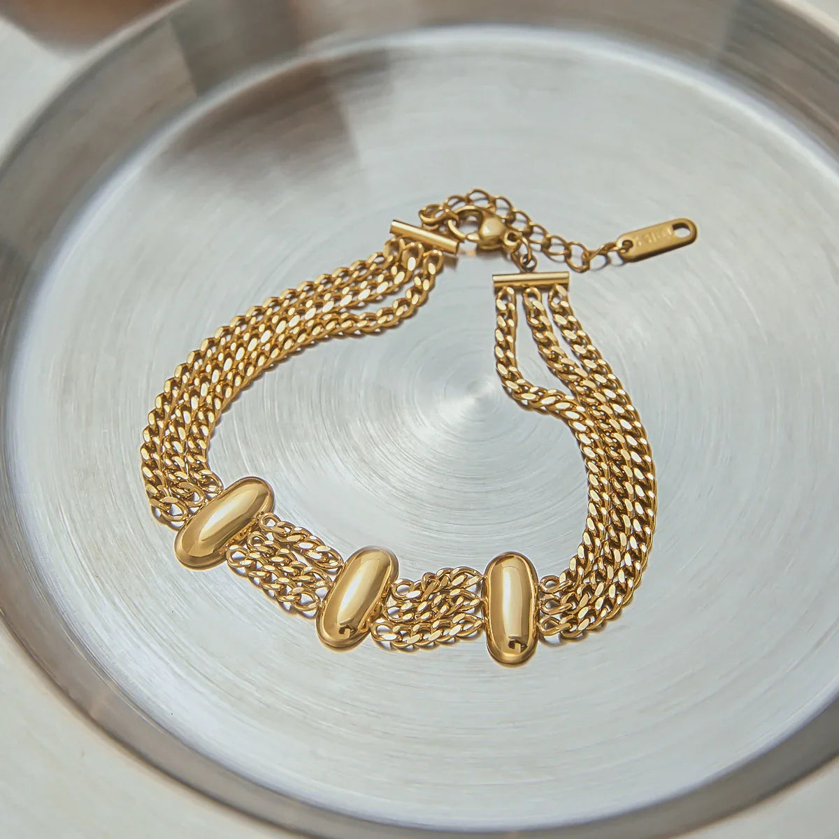[Topon]Kathleen Layered Chain Gold Bracelet