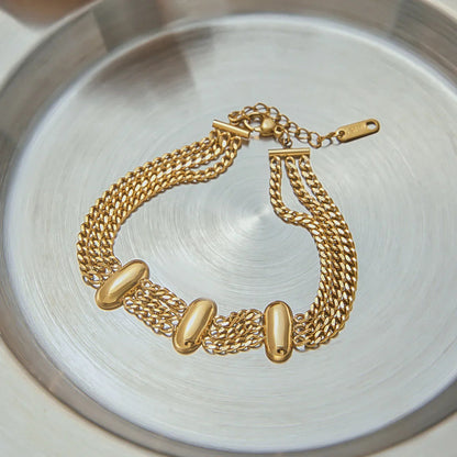 [Topon]Kathleen Layered Chain Gold Bracelet