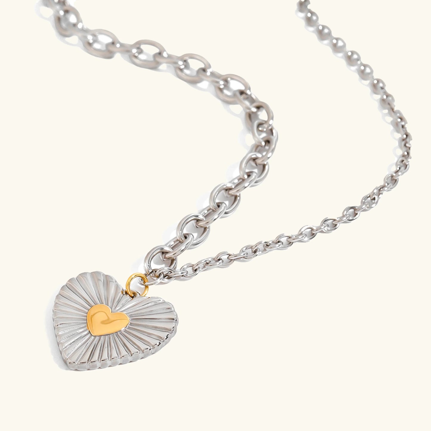 [Topon]Judith Two Tone Heart Pendant