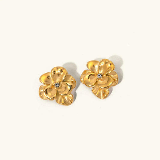 [Topon]Ainsley Floral Gold Earrings