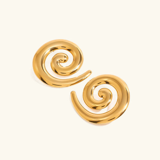 [Topon]Zarya Spiral Gold Earrings