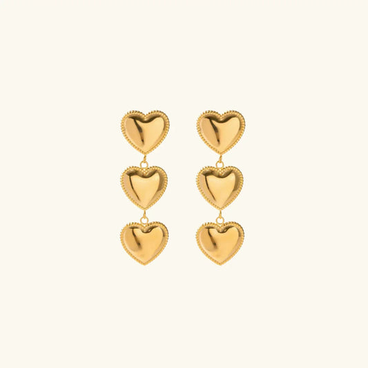 [Topon]Aimee Gold Heart Earrings