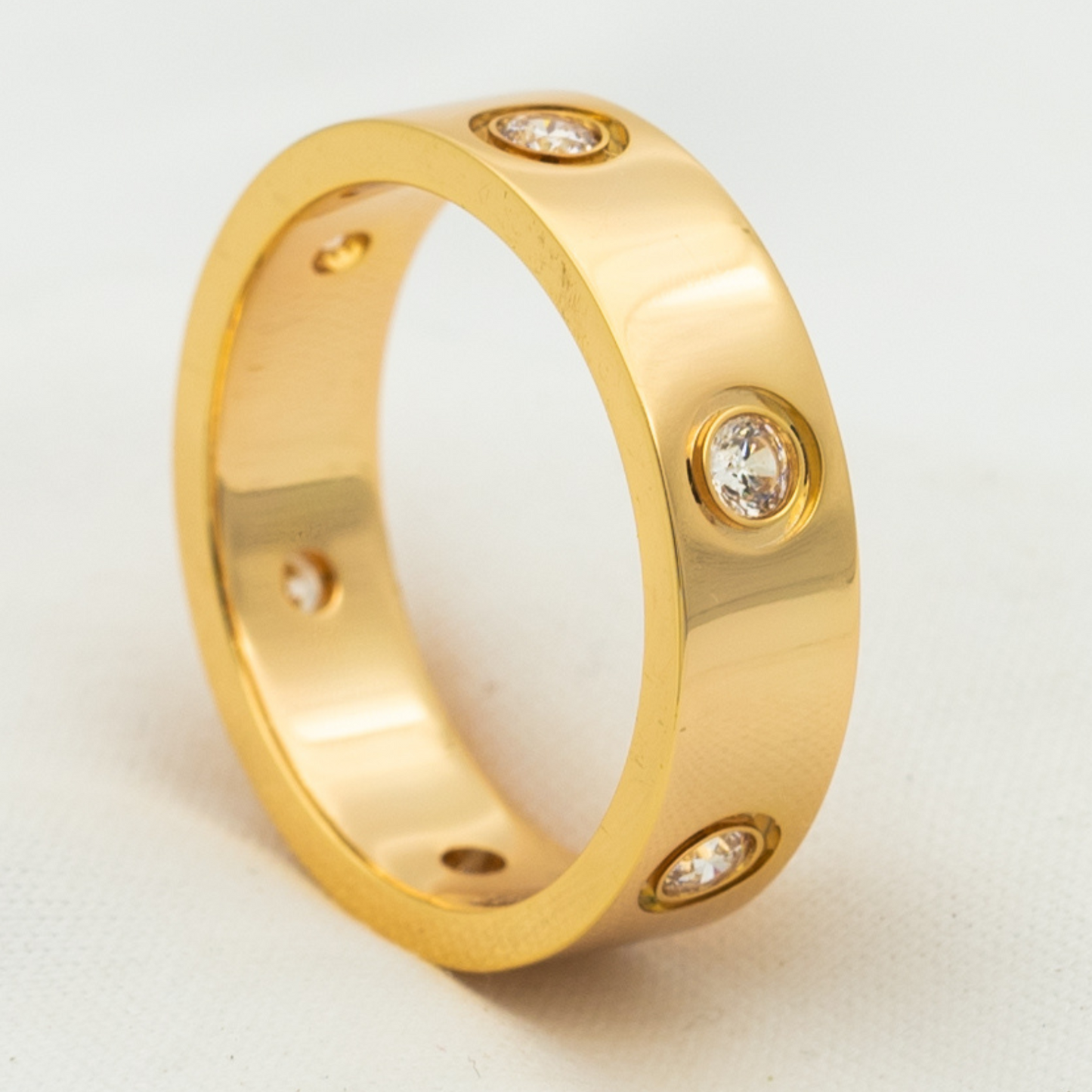 [Topon]LOVE RING 5.5MM 6 DIAMONDS PINK GOLD