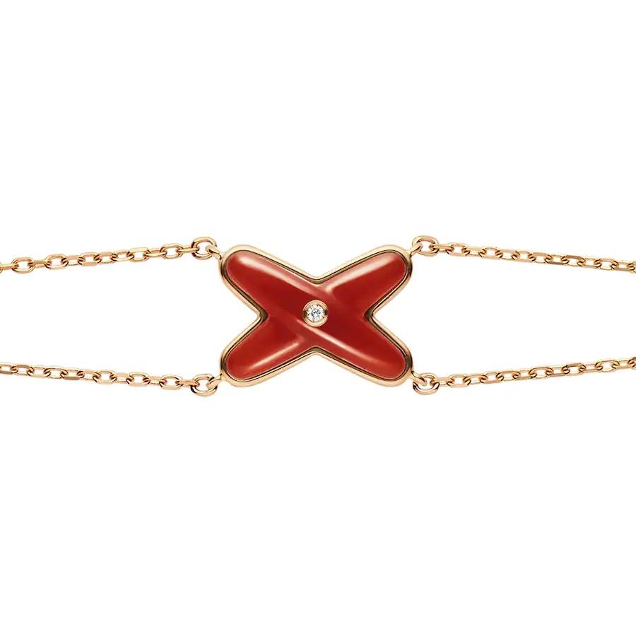 [Topon]JEUX BRACELET CARNELIAN PINK GOLD 1 DIAMOND