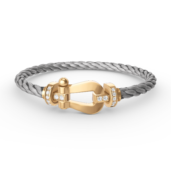 [Topon]FORCE LARGE HORSESHOE HALF DIAMOND BRACELET GOLD