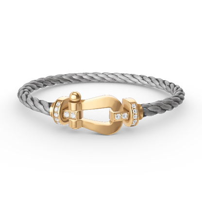 [Topon]FORCE LARGE HORSESHOE HALF DIAMOND BRACELET GOLD