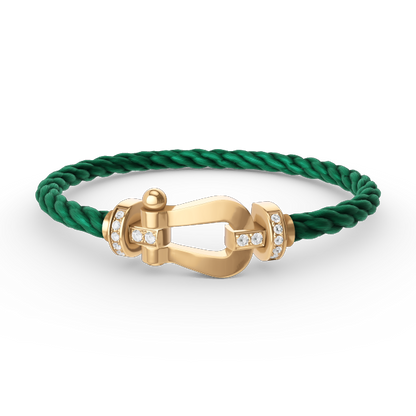 [Topon]FORCE LARGE HORSESHOE HALF DIAMOND BRACELET GOLD